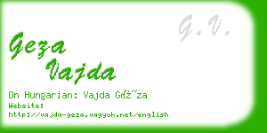 geza vajda business card